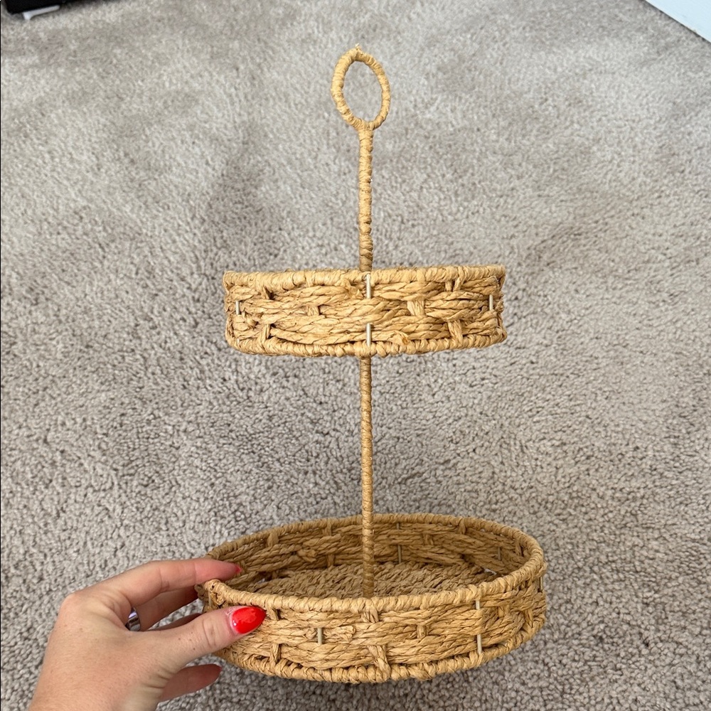 Target Natural Woven Two-Tier Basket